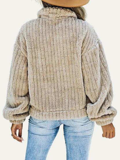 Soft Fuzzy Womens Teddy Jacket