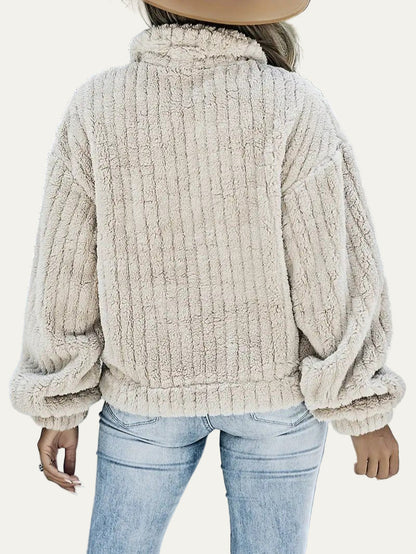 Soft Fuzzy Womens Teddy Jacket
