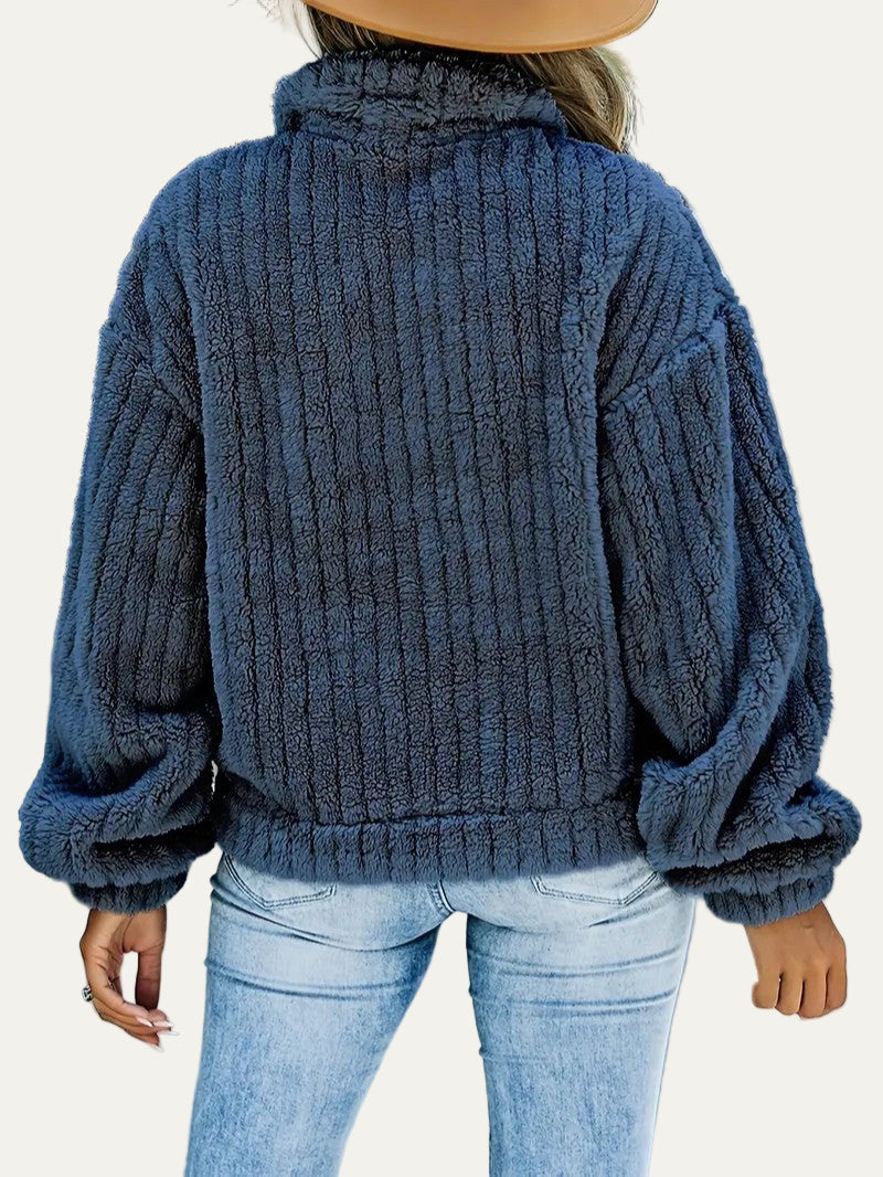 Soft Fuzzy Womens Teddy Jacket