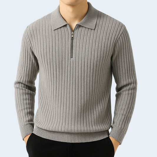 Cozy Men's Crew Neck Cotton Sweater - OutfitLondon