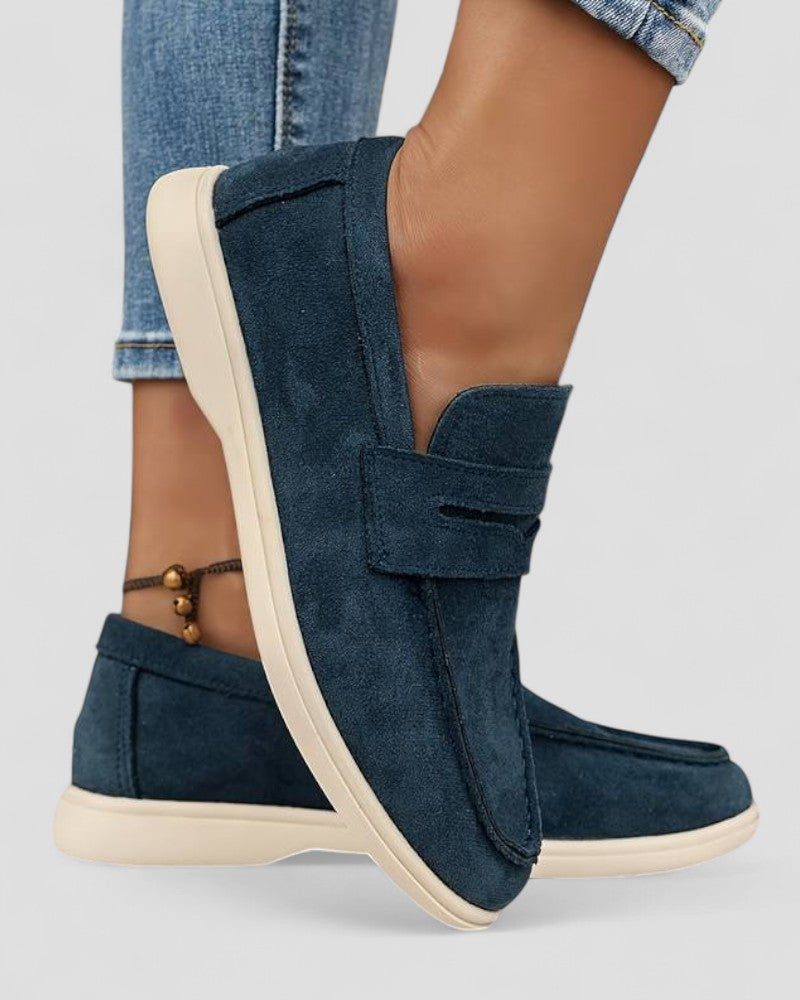 Comfortable Suede Slip On Shoes - OutfitLondon
