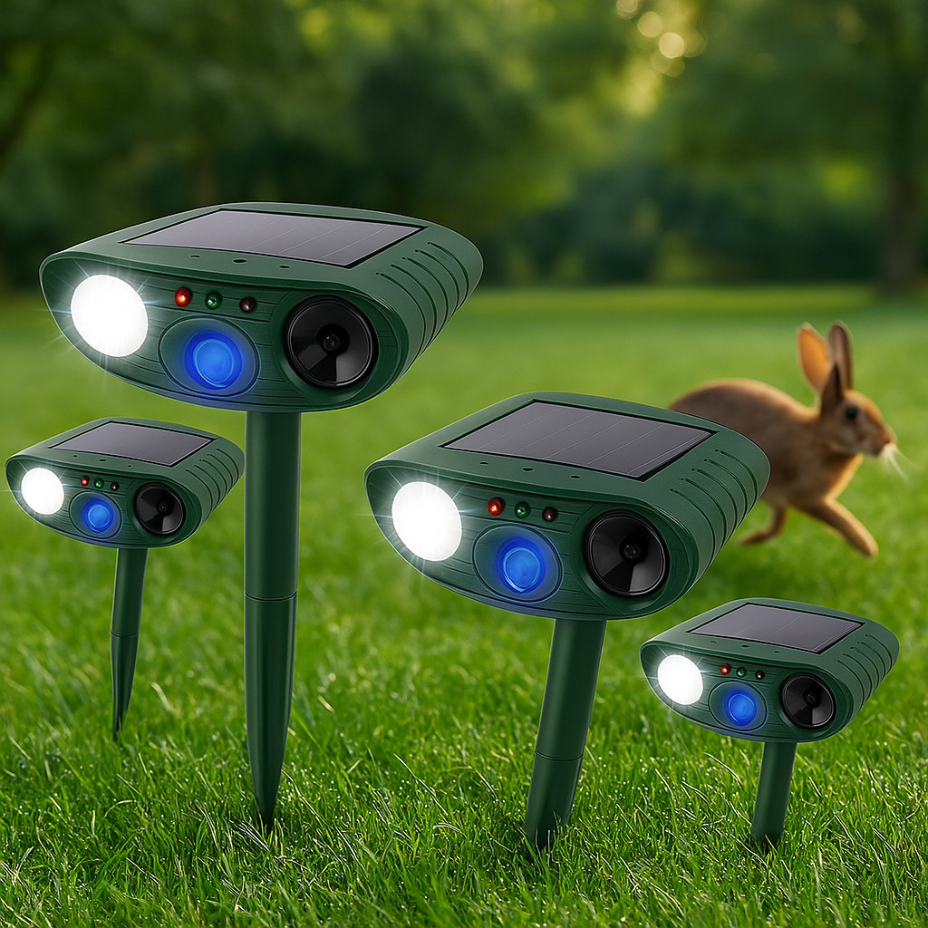 Garden Solar Powered Rabbit Deterrent With LED