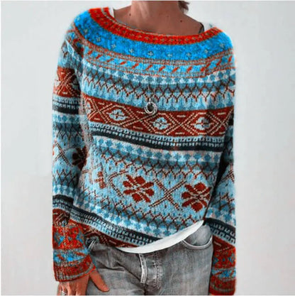 Cozy Icelandic Wool Sweater - Classic Hand Knit Pullover