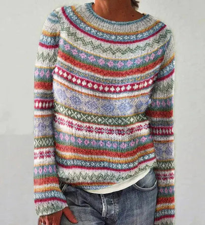 Cozy Icelandic Wool Sweater - Classic Hand Knit Pullover