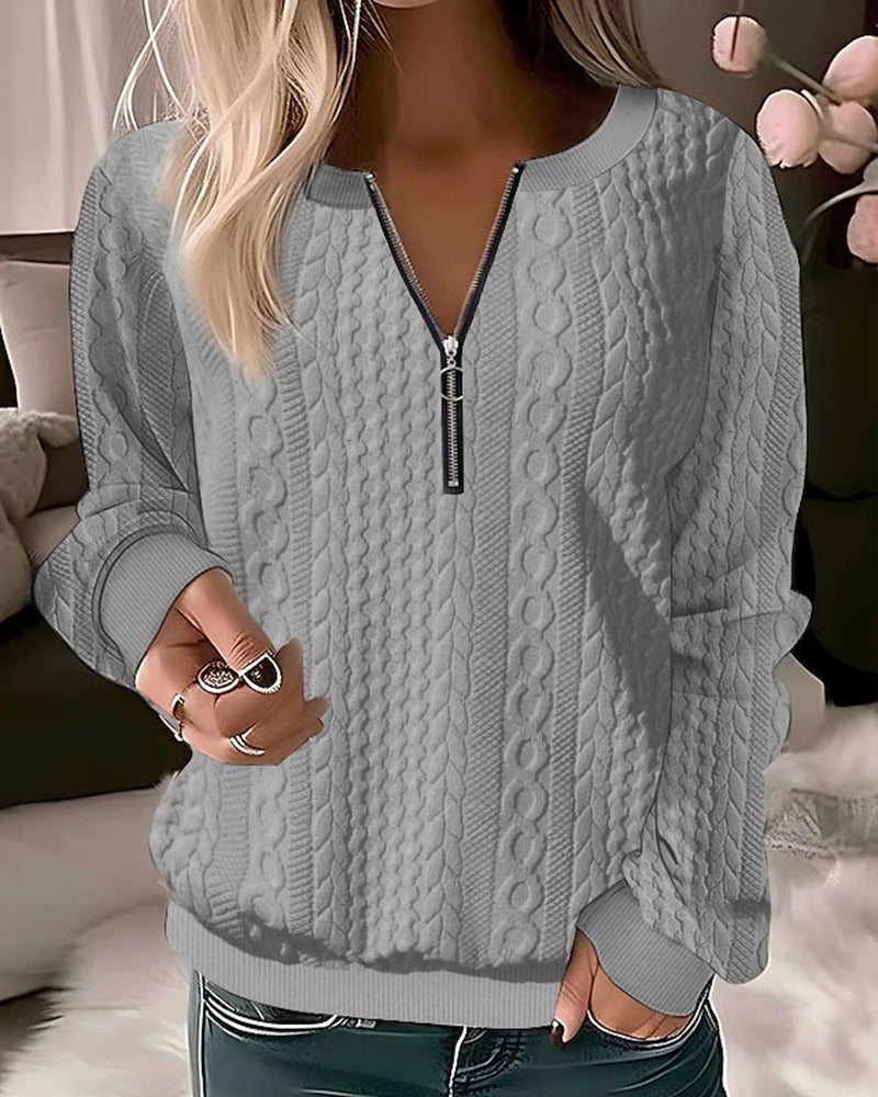 Cozy Ladies Warm Cable Knit Pullover Sweater
