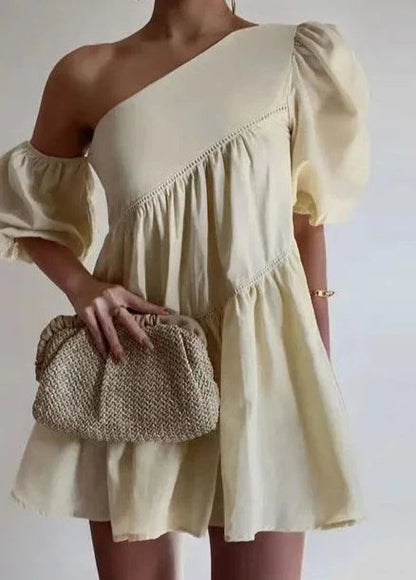Fashionable Cold Shoulder Mini Dress for Ladies