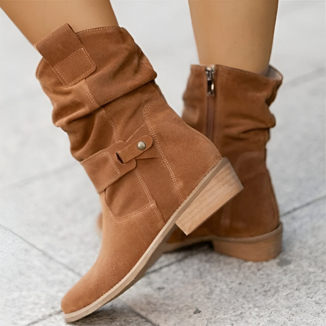 Comfortable Low Heel Arch Support Boots - OutfitLondon