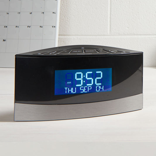 Compact Travel White Noise Machine with Radio Alarm - OutfitLondon