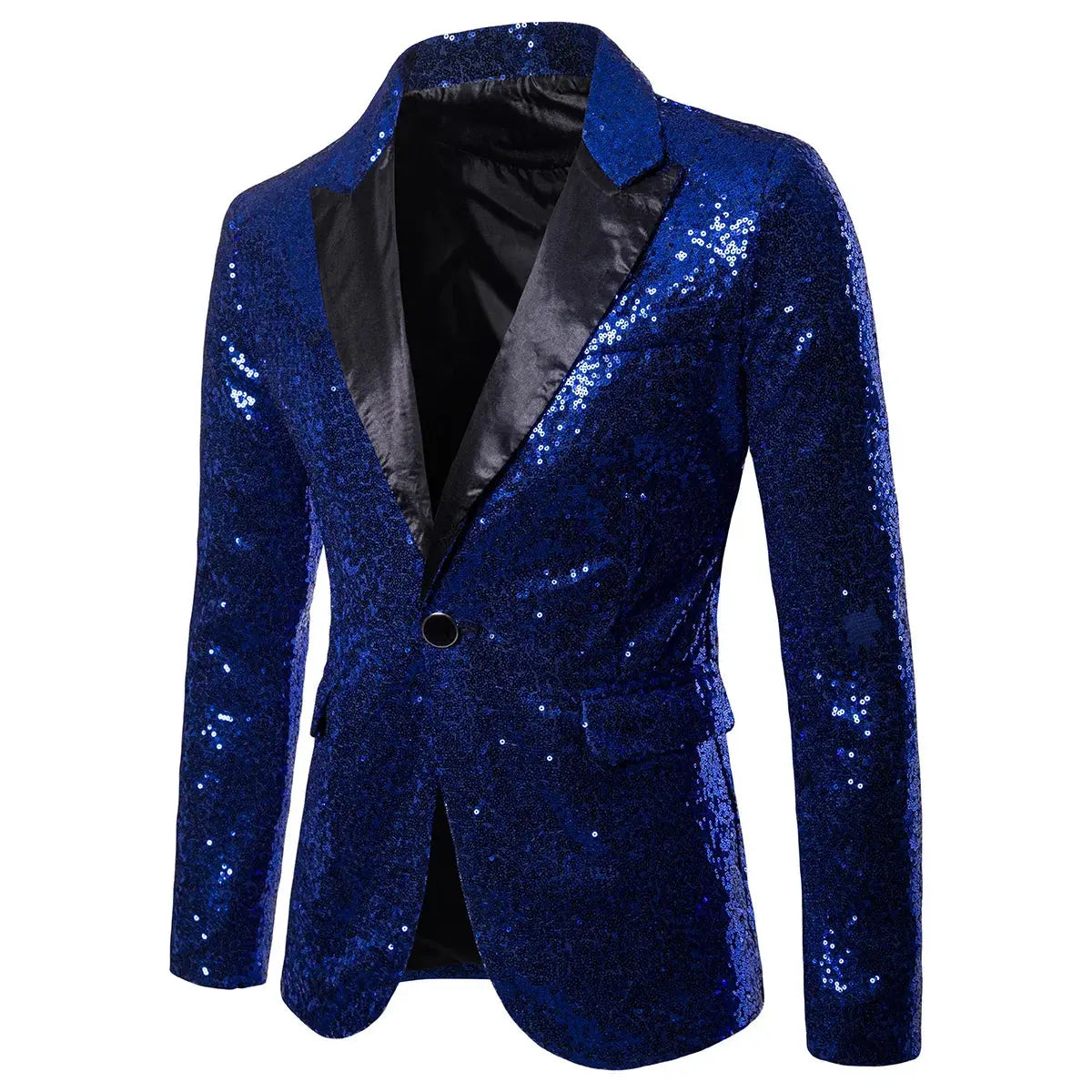 Shiny Sequined Mens Blazer Jacket