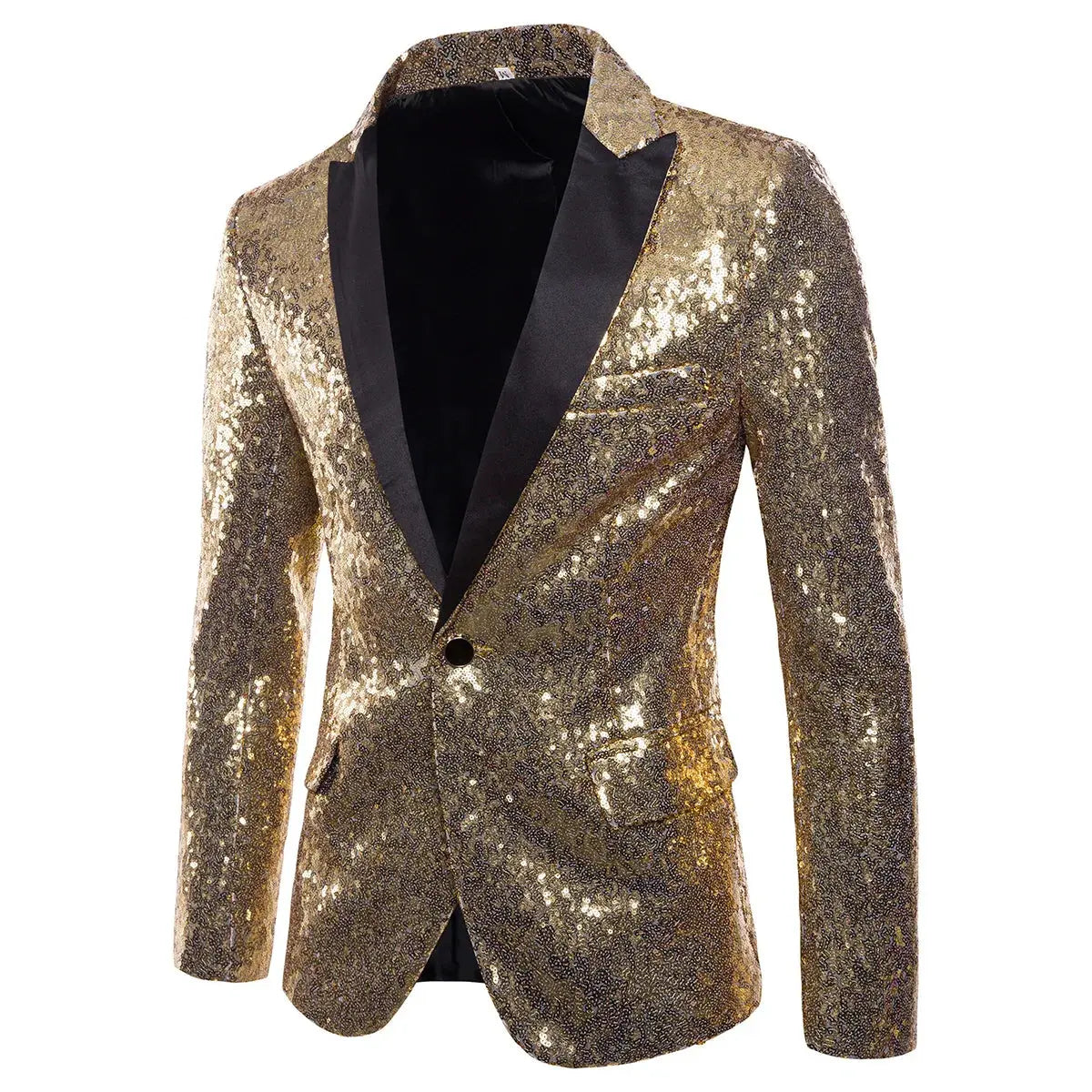 Shiny Sequined Mens Blazer Jacket