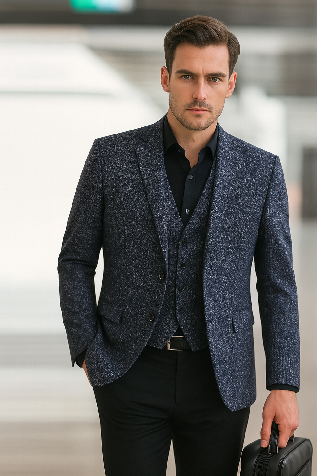 Classic Fit Men's Blazer – Easy Care Smart Jacket