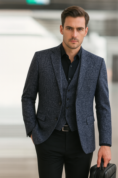 Classic Fit Men's Blazer – Easy Care Smart Jacket