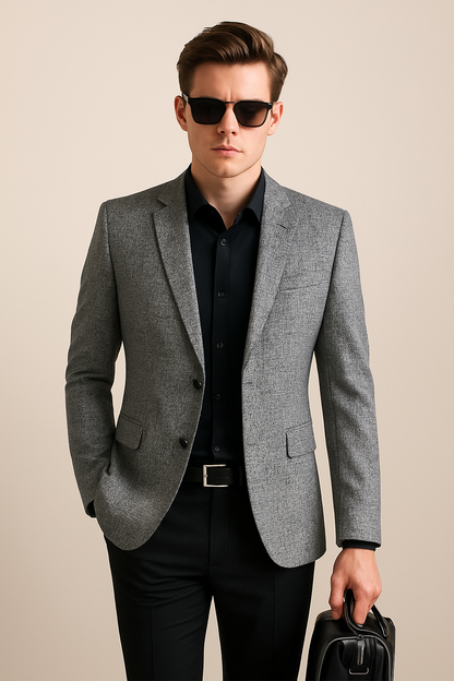 Classic Fit Men's Blazer – Easy Care Smart Jacket - OutfitLondon