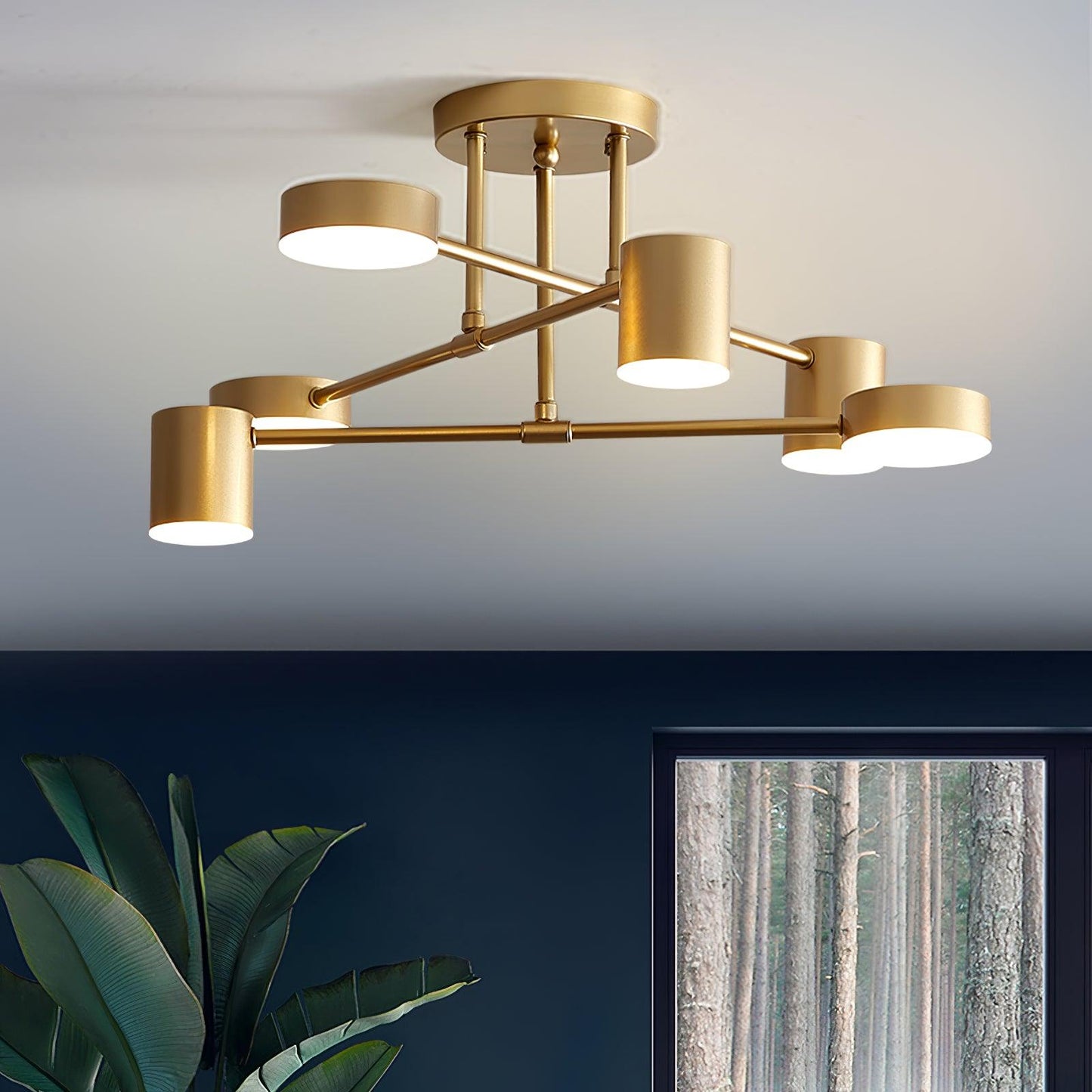 Luxury Gold Pendant LED Chandelier Ceiling Light