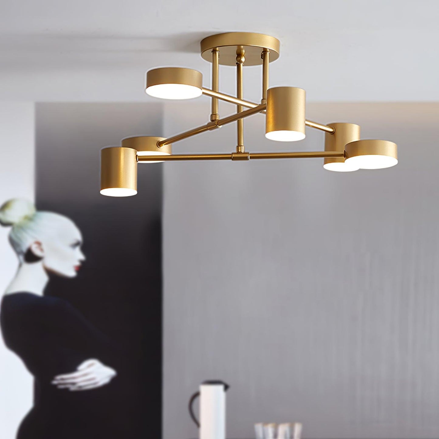 Luxury Gold Pendant LED Chandelier Ceiling Light