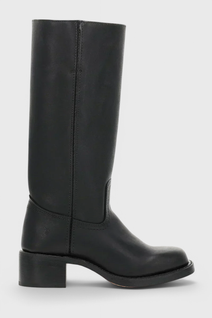 Women's Leather Knee High Heeled Boots