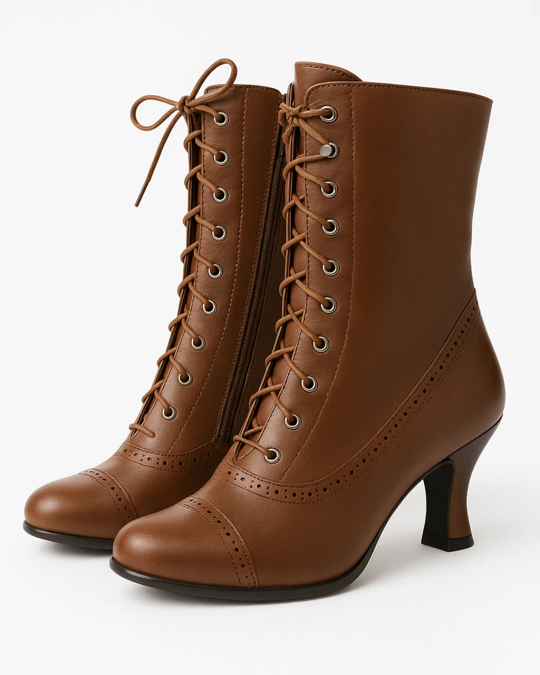 Women's Retro Ankle Boots Lace-Up - OutfitLondon