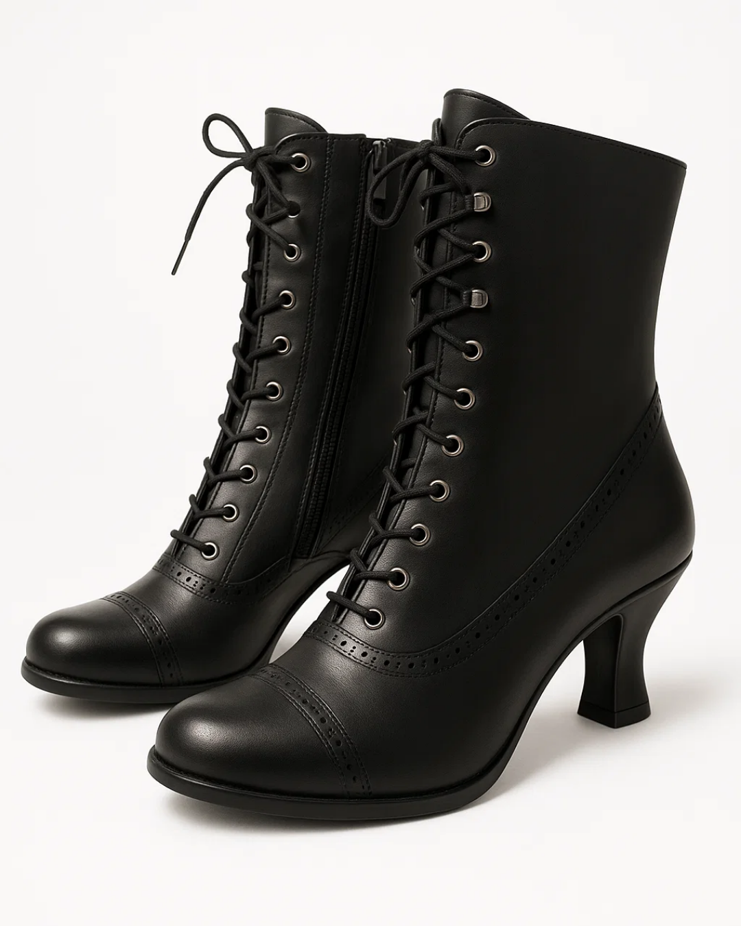 Women's Retro Ankle Boots Lace-Up