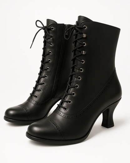 Women's Retro Ankle Boots Lace-Up