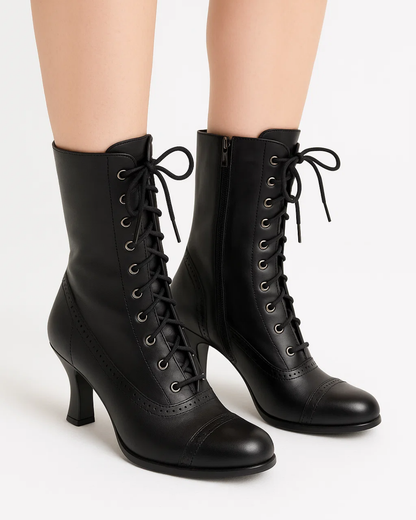 Women's Retro Ankle Boots Lace-Up