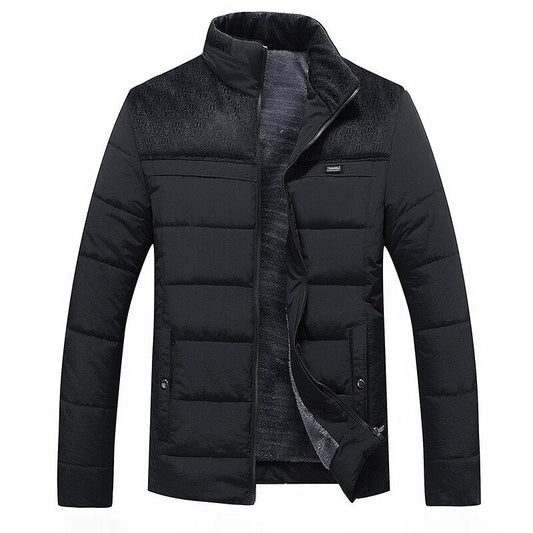 Warm Waterproof Men's Parka Coat with High Collar - OutfitLondon