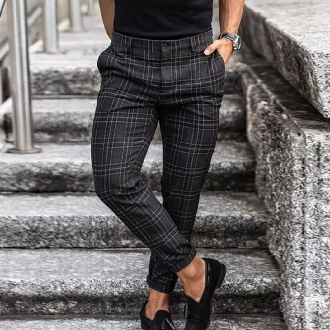 Comfortable Plaid Casual Pants For Men - OutfitLondon