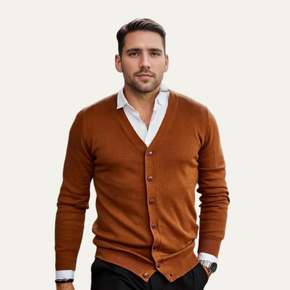 Men's Simple Open Front Sweater - OutfitLondon
