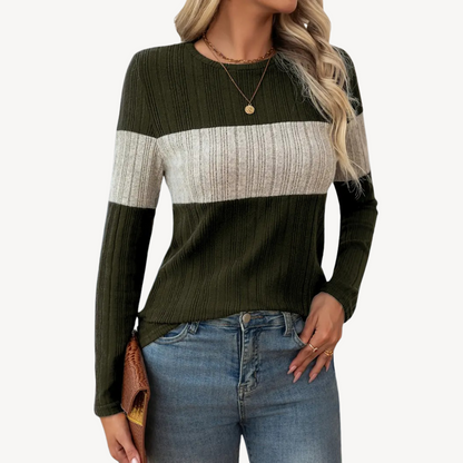 Ladies Multicolor Crew Neck Top