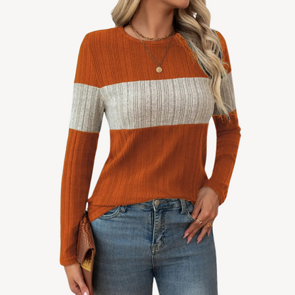 Ladies Multicolor Crew Neck Top