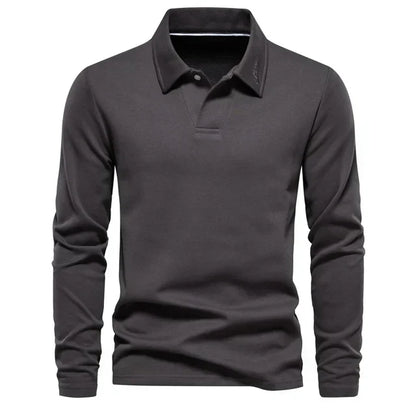 Classic Fit Mens Long Sleeve Polo Shirt - OutfitLondon