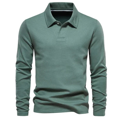 Classic Fit Mens Long Sleeve Polo Shirt