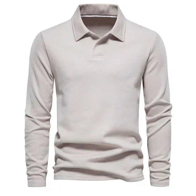 Classic Fit Mens Long Sleeve Polo Shirt