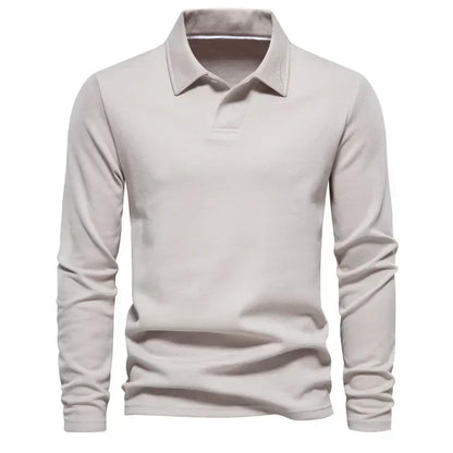Classic Fit Mens Long Sleeve Polo Shirt