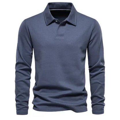 Classic Fit Mens Long Sleeve Polo Shirt