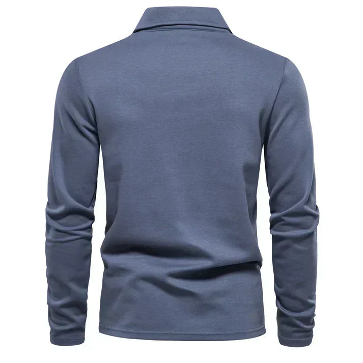 Classic Fit Mens Long Sleeve Polo Shirt