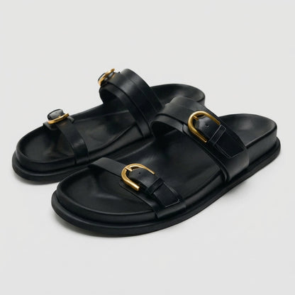 Comfortable Double Strap Slip On Sandals