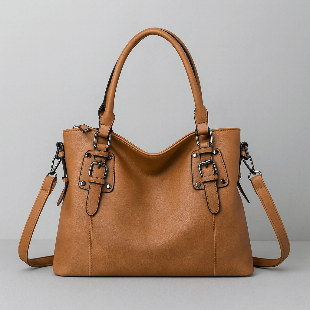Stylish Faux Leather Tote Bag - OutfitLondon