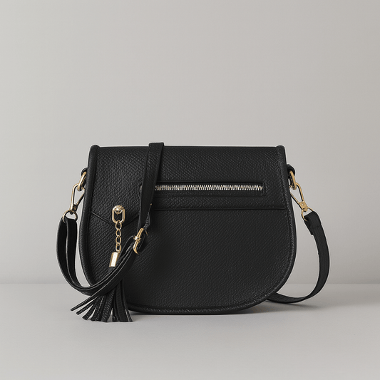 Ladies Synthetic Saddle Handbag - OutfitLondon