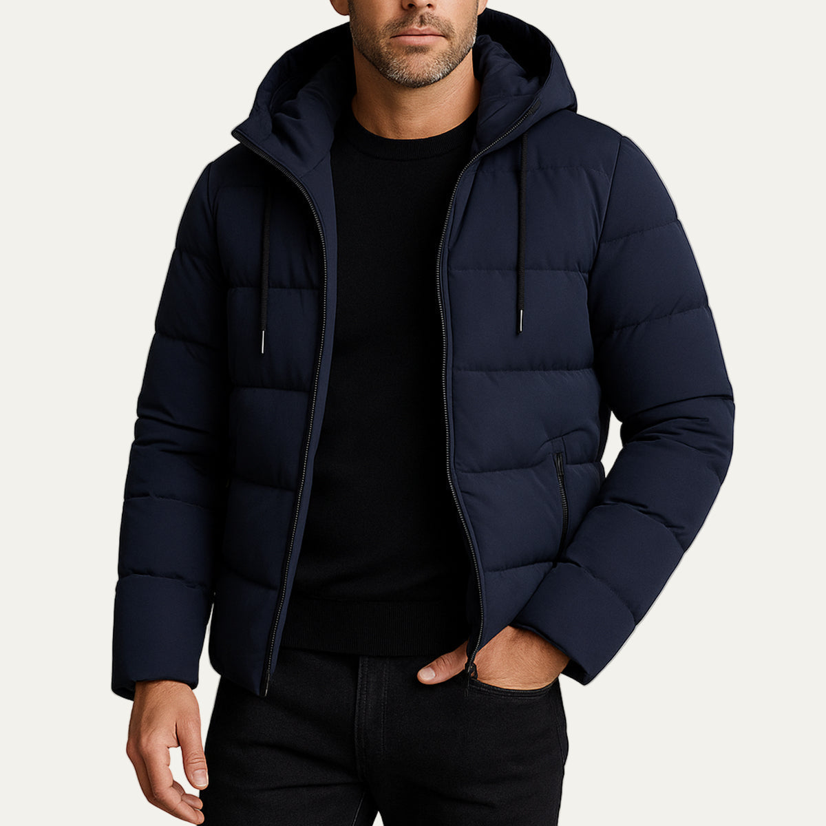 Warm Water Resistant Padded Hooded Coat