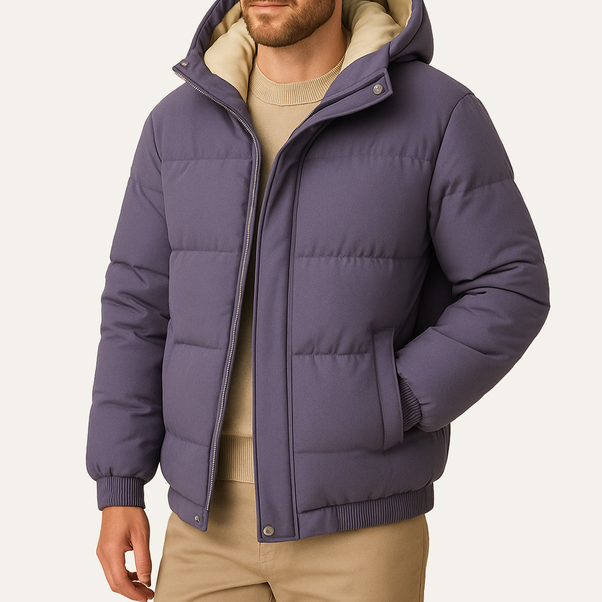 Warm Waterproof Men's Down Puffer Jacket