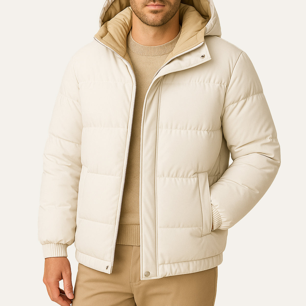 Warm Waterproof Men's Down Puffer Jacket