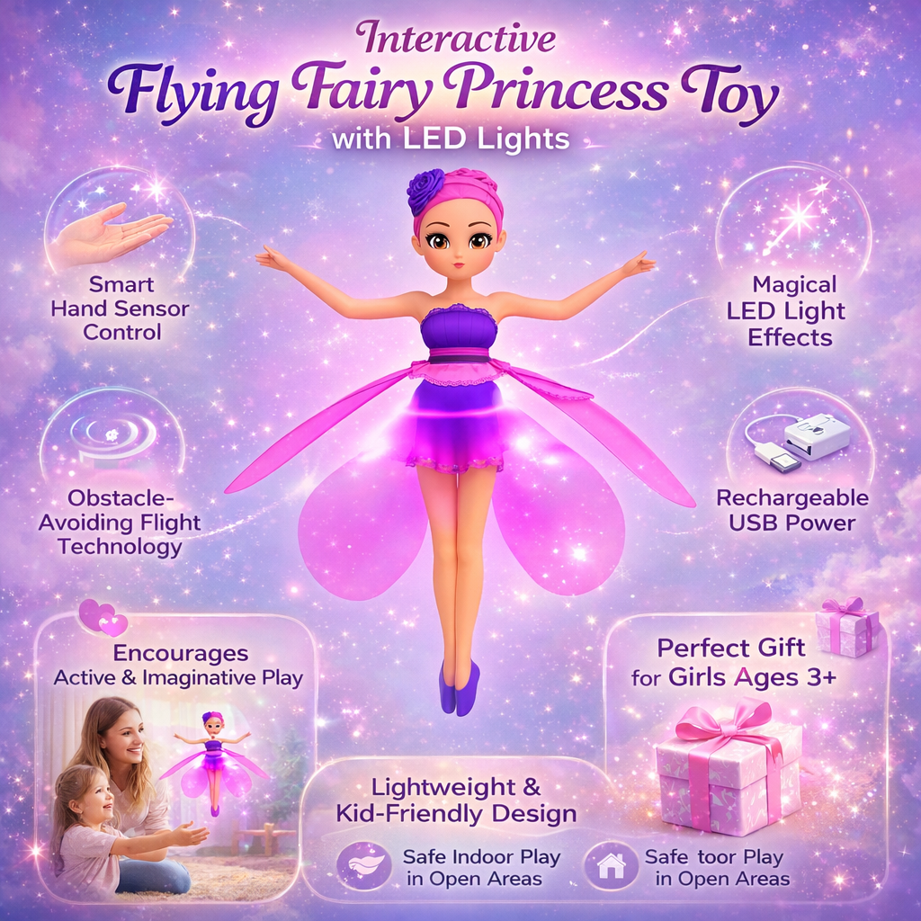 Colorful LED Fairy Wand Toy for Kids with Motion Sensor