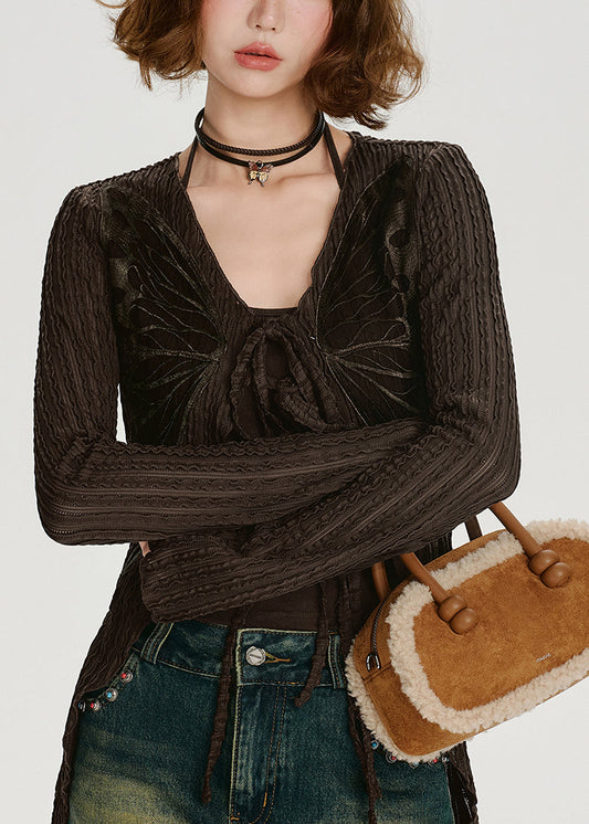 Women's Cotton Vest Adjustable Chocolate - OutfitLondon