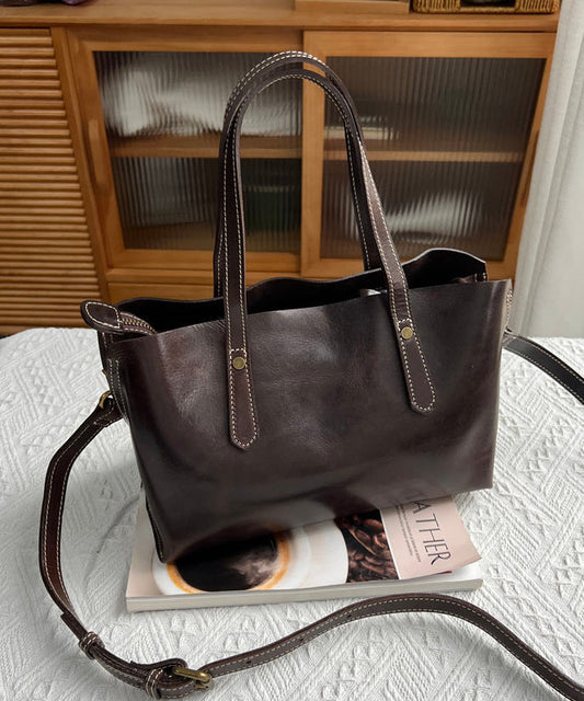 Women's Leather Shoulder Bag Large Capacity Zipper Closure - OutfitLondon