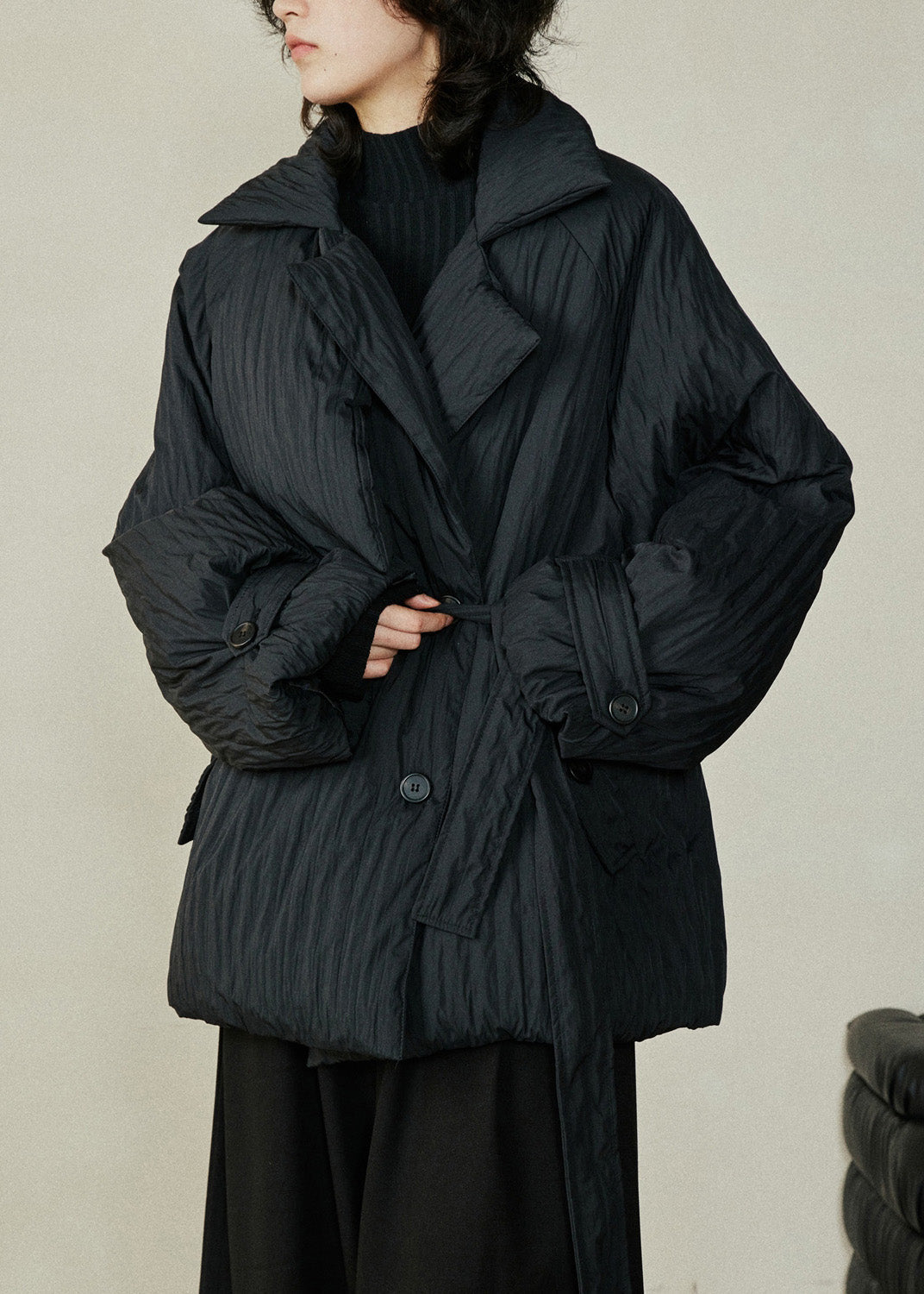 Women's Plus Size Winter Parka Black With Waist Pockets - OutfitLondon