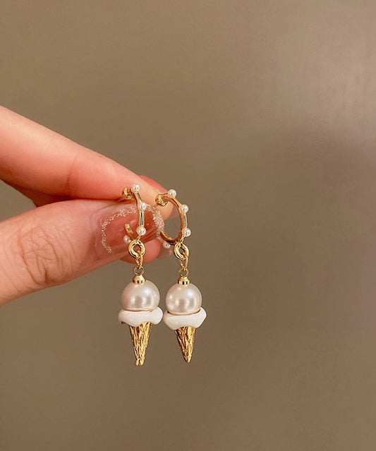 Women's Silver And Gold Earrings With Pearls - OutfitLondon