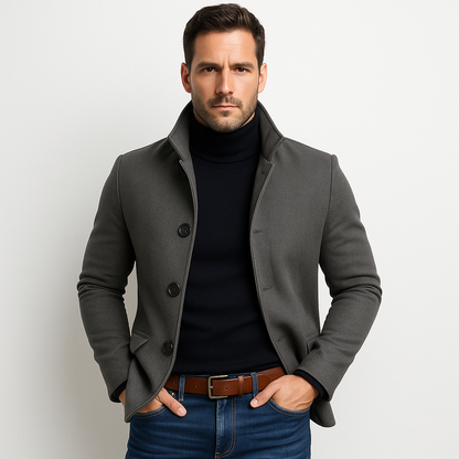 Men's Tailored Fit Overcoat | Stylish - OutfitLondon