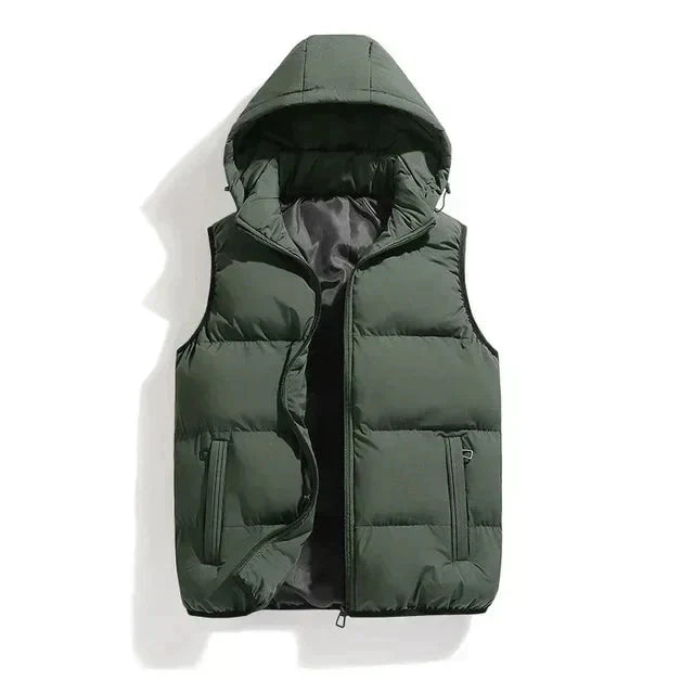 Warm Waterproof Mens Puffer Vest - OutfitLondon