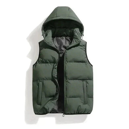 Warm Waterproof Mens Puffer Vest - OutfitLondon