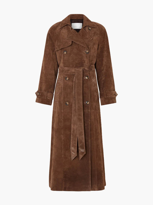 Luxury Soft Leather Trench Coat - OutfitLondon